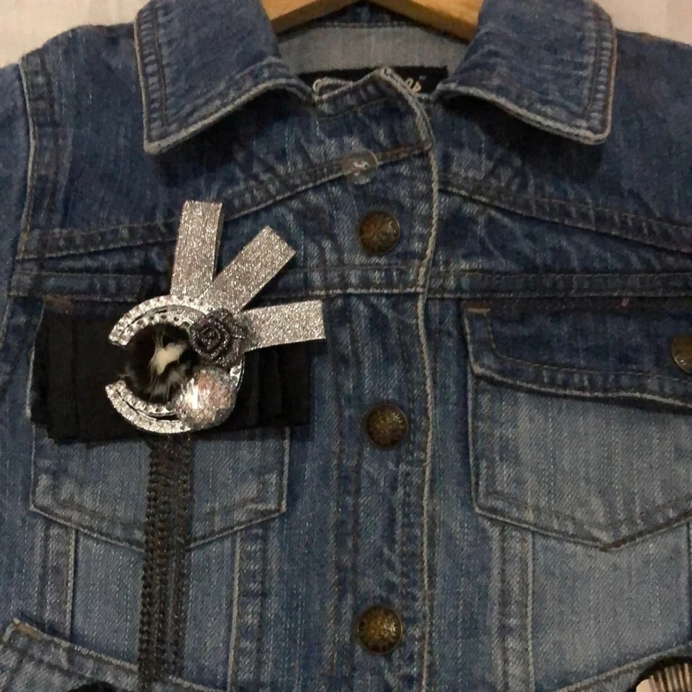 Squeeze Girls gorgeous GUC Jean jacket size L(6) - Picture 4 of 8